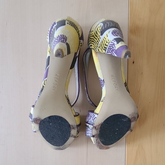 Report Summer Open Toe Pattern Heels - Sz 7 - Picture 10 of 11